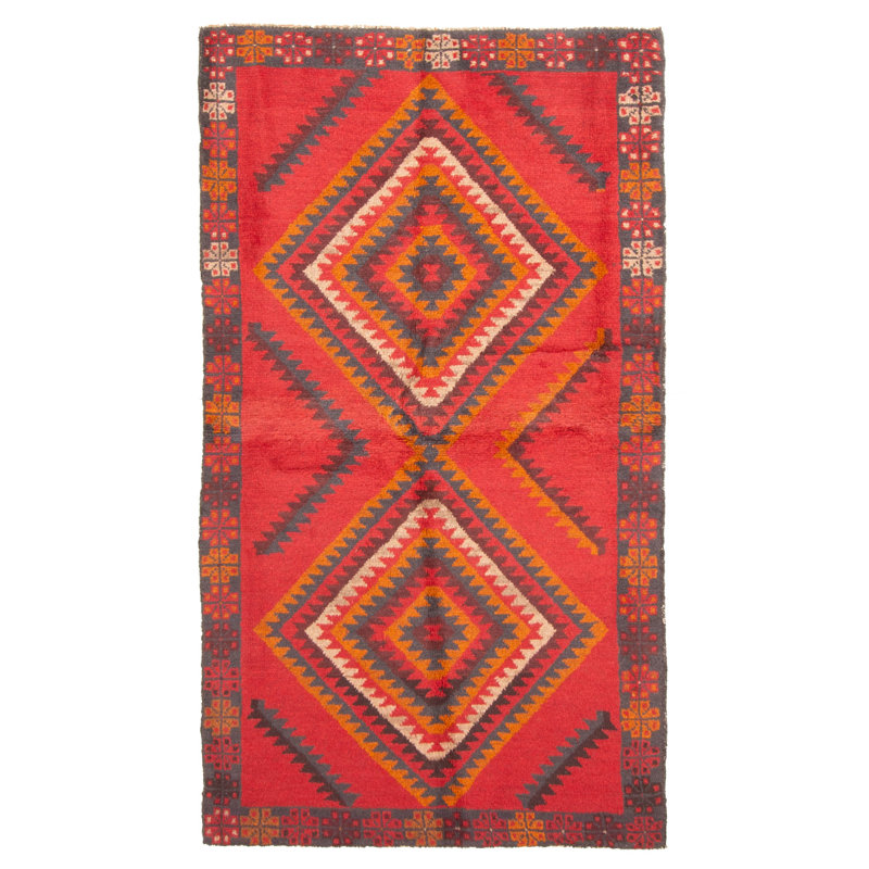 Rizbaft Red Rug 3'6" x 6'5"