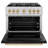 ZLINE Autograph Edition 36 in. 5.2 cu. ft. Classic Gas Range with 6 Burner Cooktop and Convection Gas Oven in Stainless Steel with Black Matte Door and Accents-105283521