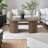 OBLONG COFFEE TABLE WITH SEMI-ROUND LEGS-734091992