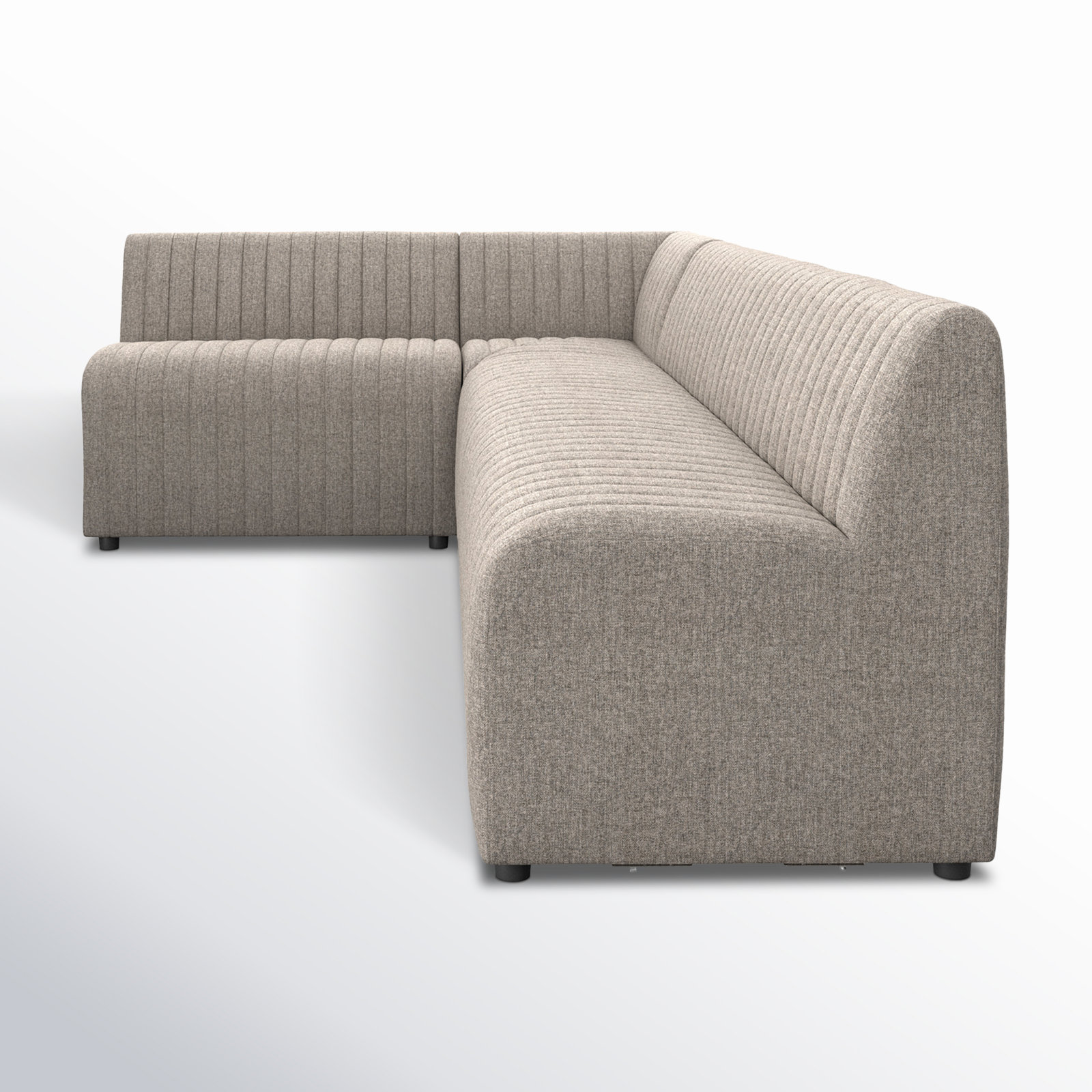 Brandt Modular Upholstered L-Sectional, 31.5" H x 100" W x 66.5" D, Gray Polyester