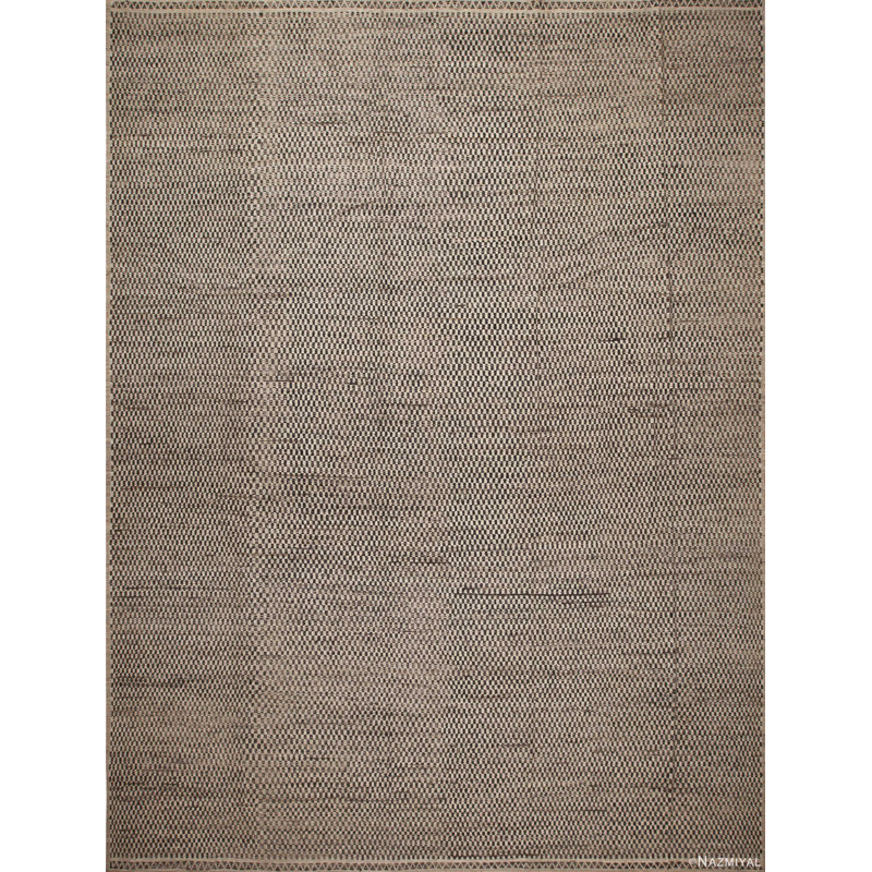 Tapis contemporain à motif géométrique de grande taille à motif de damier unique et de grande taille