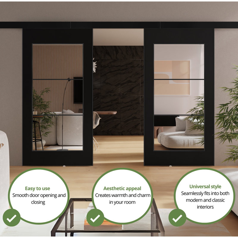DOOR TORI 2, 214cm x 205cm, Black