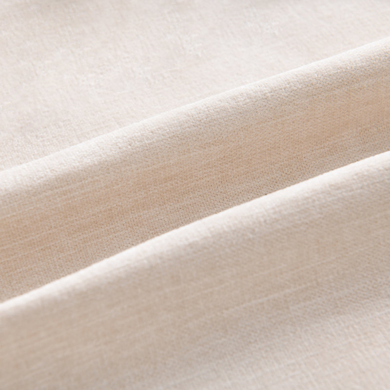 Soft Textured Slub Chenille Solid Cushion Cover Cozy Neutral Farmhouse Decorative Pillow Covers, Ivory, Square 24"