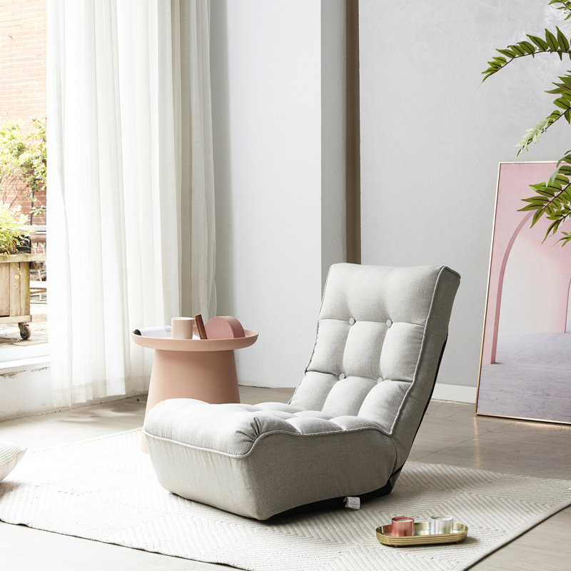 Metal Reclining Chair For Relaxing - Gray Ergonomic Lazy Adjustable Back Maximum Comfort