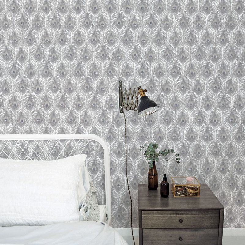 Braylen 10m x 53cm Matte Wallpaper Roll, Grey