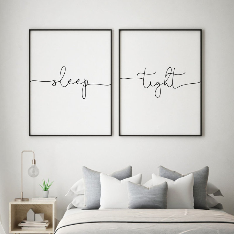 Sleep Tight - 2 Piece Print, Matt Black Frame, 41 cm H x 31 cm W