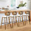 27" Upholstered Rattan Counter & Bar Stool
