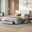 Upholstered Bed Frame with Channel Tufted Headboard-633538687