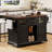 Kitchen Island With Drop Leaf And Power Outlet, Kitchen Storage Cart With Shelves, Rolling Kitchen Island With 4 Wheels-1115791383