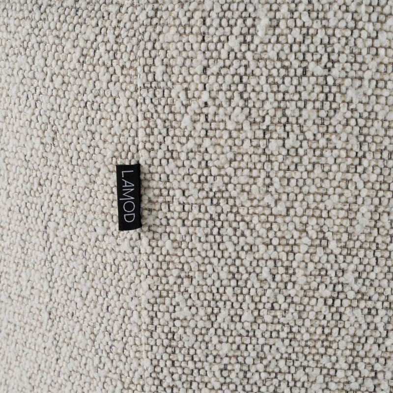 Fauteuil demi-tonneau de 25,5 po Alaijah, Bouclé ivoire