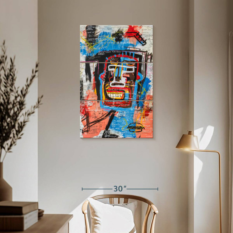 Avery Ninja Face, 57" H x 36" W