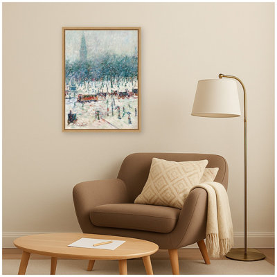 Winter New York Madison Garden by Ernest Lawson Framed Canvas Wall Art Print