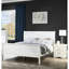 Lit de chambre de couleur blanche, lit double en bois massif avec lit d'appoint