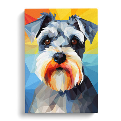 Schnauzer Geometric - Single Picture Frame Print