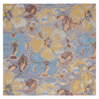 Metro Hand Tufted Wool And Cotton With Latex Floral Rug
