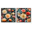 Camélia - ensemble de 2 collages floraux carrés-101843911-101843912