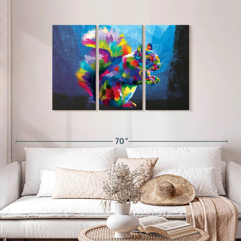 Brampt Rainbow Squirrel, 28" H x 45" W