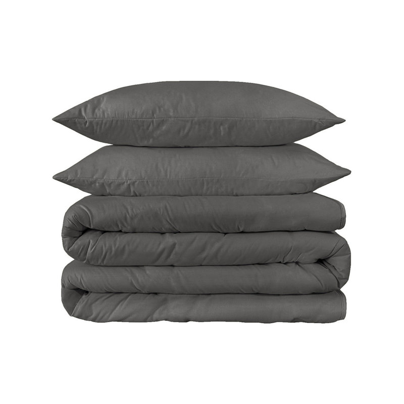 Ensemble de housse de couette lavable en mélange de coton 1000 fils Sage, Grand lit
