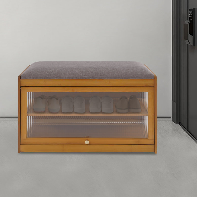 Banc de rangement pour chaussures 6 paires, Brun