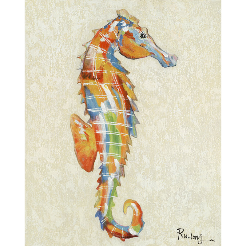 Sea-horse by Grant Wood - Wrapped Canvas Painting
