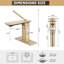 Robinet pour salle de bain à poignée simple Weshi Gold brossé, robinet de lavabo en laiton massif sans plomb avec bonde escamotable, installation à 1 ou 3 trous-120928213