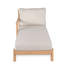 Canapé modulaire en L en bois d'acacia pour le patio, causeuse en L et causeuse