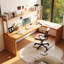Bureau en bois massif en L Burlywood-924099466-924099471