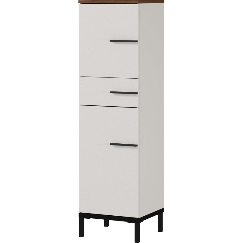 34 x 123 cm Badschrank Yonkers, White