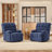 Heald 40.94"W Upholstered Swivel Rocker Recliner-1191926215