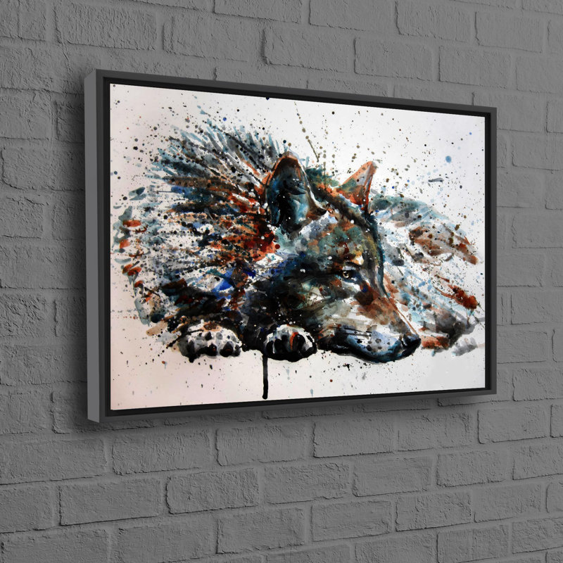 Print on Canvas, 20 cm H x 30 cm W, Black Floater Framed