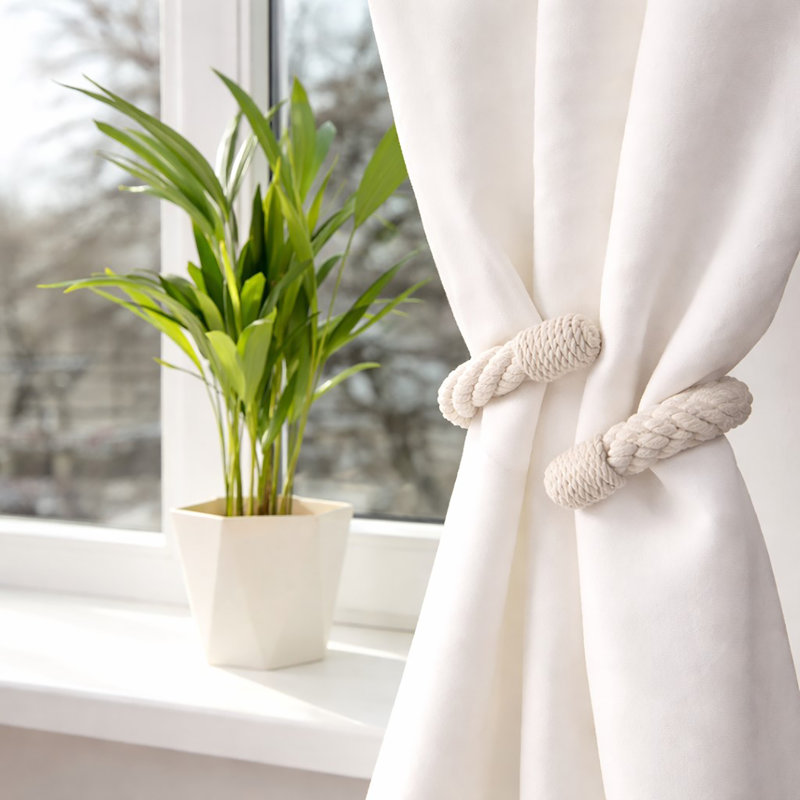 Evideco Elegant Rope Curtain Tie Backs - Decorative Holdbacks for ...