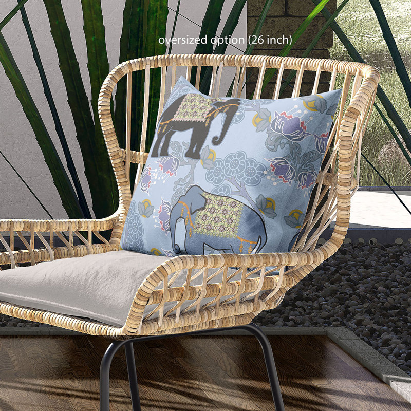 Housse et insert de coussin décoratif en polyester, 16 po x 16 po, Noir / blanc