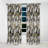 White Drawn Flowers with Black Roses on Bron - Floral Velvet Blackout Curtain Single Panel-830984802