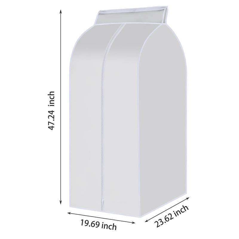 Luckenson Fabric Garment Bag, 47.24"H x 19.68'W x 23.62"D