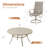 6-Person Patio Dining Set with 50" Round Metal Dining Table and 6 Swivel PVC-coated polyester Chairs-1373799019