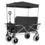 Chariot pliable convertible en banc 3-en-1 avec auvent et plateau de table pliable monté à l'arrière-1262627605