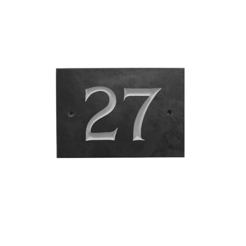 Odacia 10cm H Stone House Number, 27, Black
