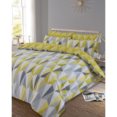 Alino Geometric Shapes Duvet Cover Set with Pillowcases Included