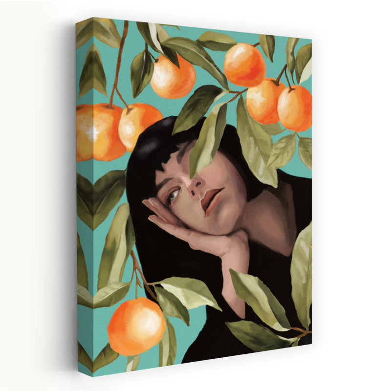 Art mural contemporain abstrait Tangerine Dream, H 36 po x l 24 po