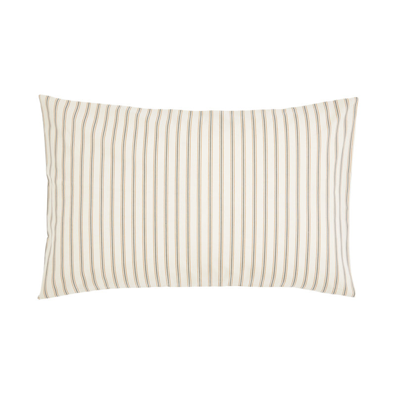 Ticking Stripe Duvet Cover Set, Single Duvet Cover + 1 Pillowcase, Gold