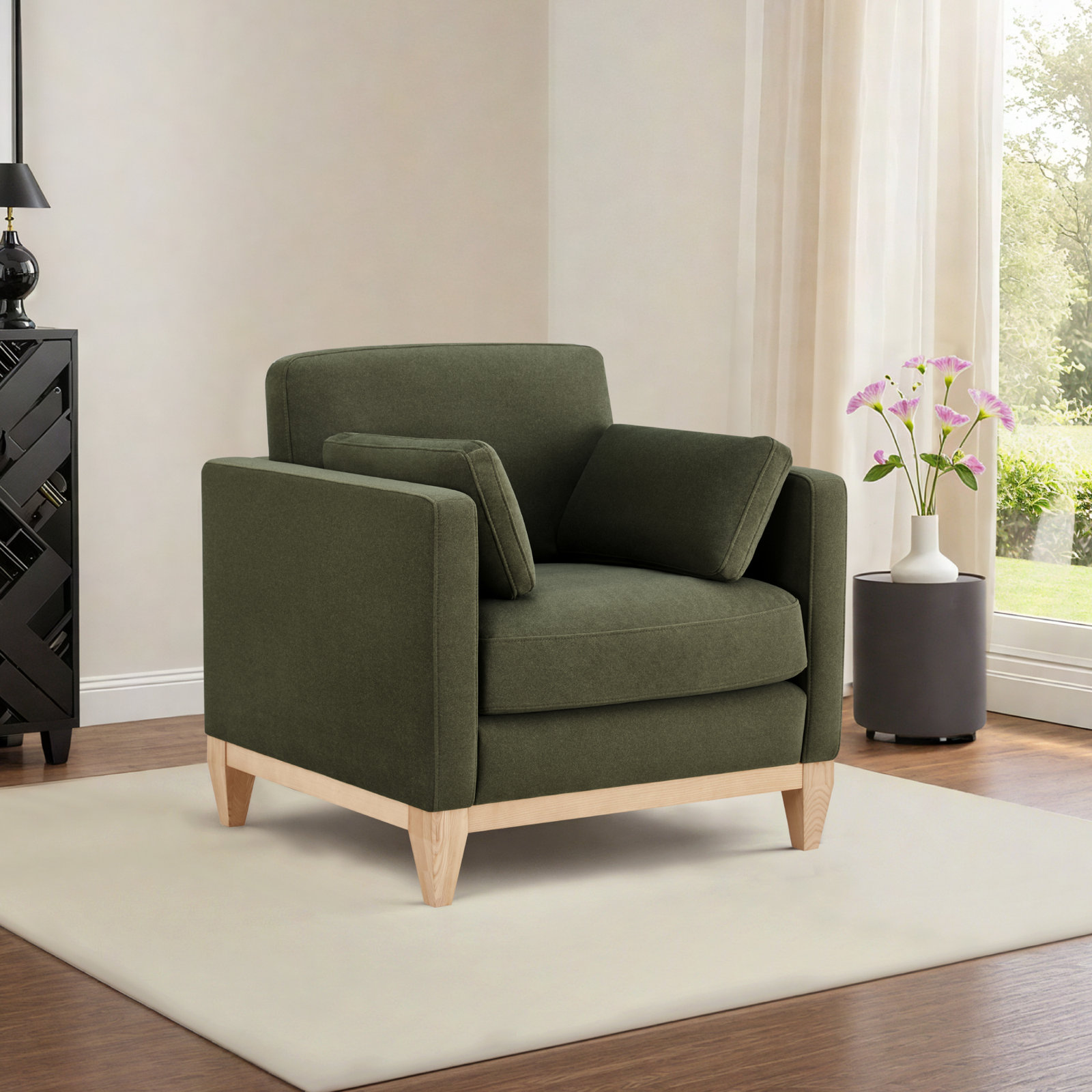 Aster Pine Accent Chair