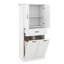 Tall Bathroom Storage Cabinet With Doors And Drawer, Storage Cabinet With Two Removable Laundry Basket, Adjustable Shelf-508463568
