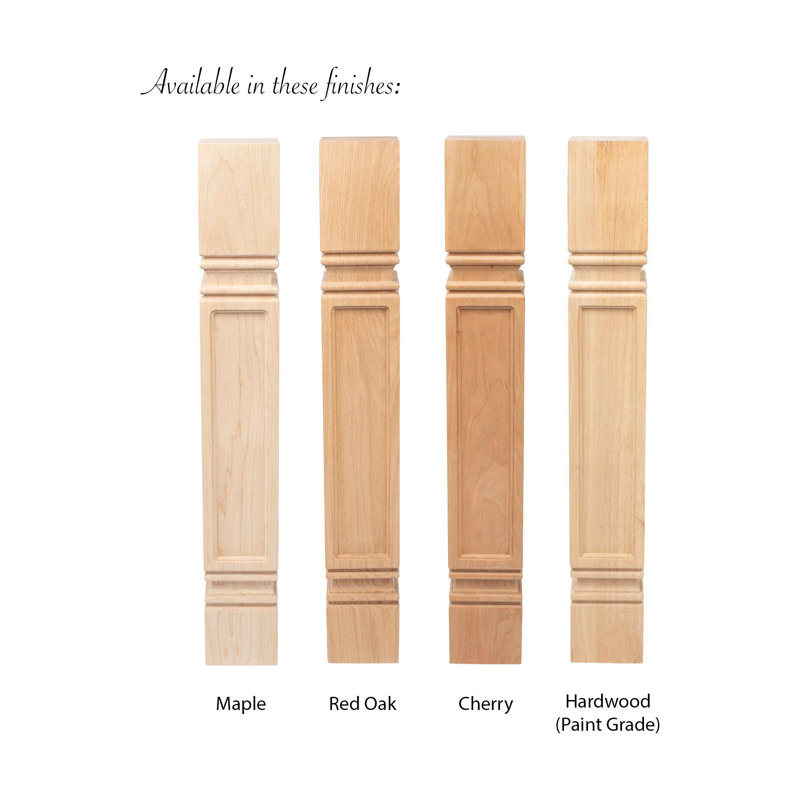 35.25" High Cherry Wood Mission Style Island Leg