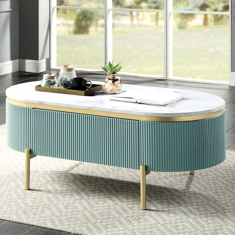 Table de salon Glam, Bleu sarcelle