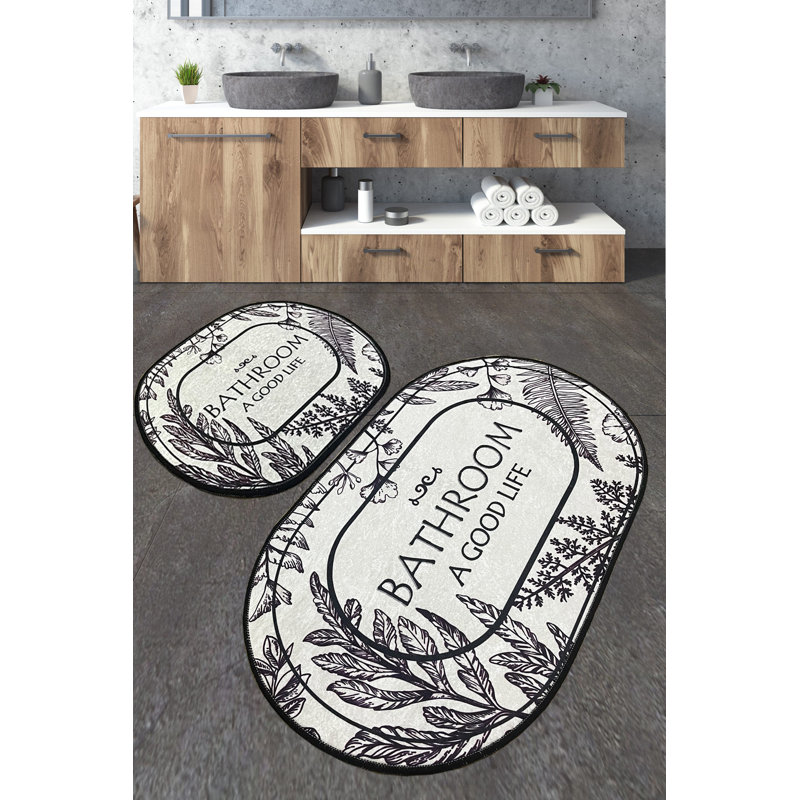 Banu 2 Piece Bath Rug Set