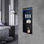 Niche murale de salle de bain à 3 niveaux rectangulaire encastrée en acier inoxydable avec lumière DEL RVB