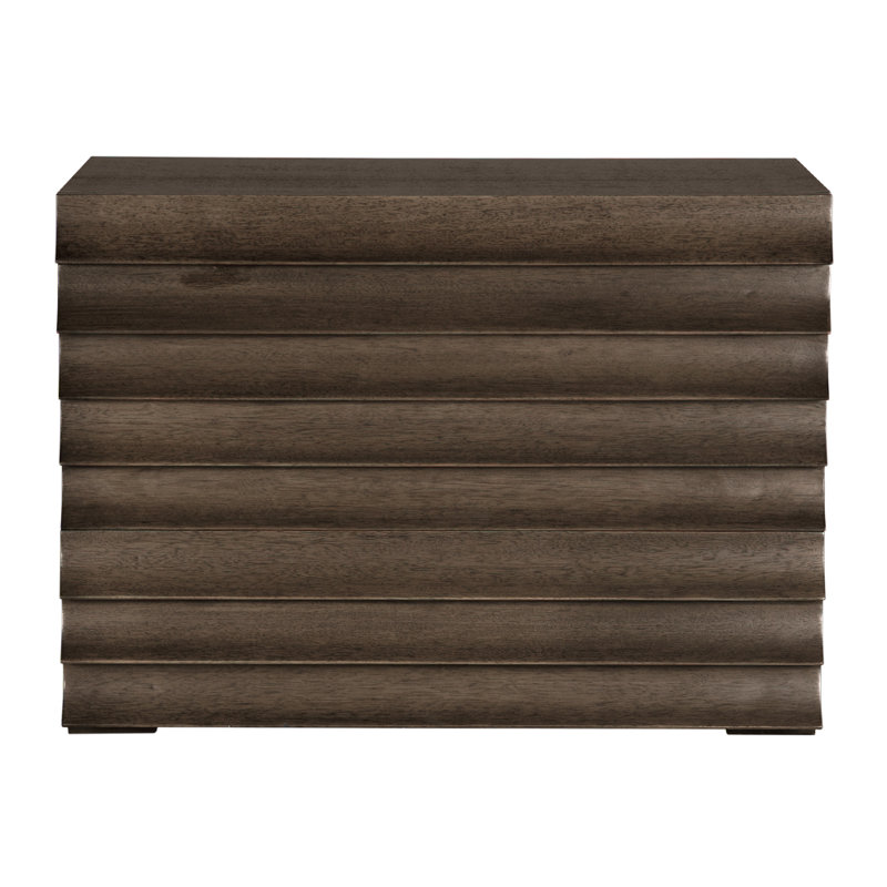 Frederico 40'' W Solid Wood Console Table, Greige Walnut