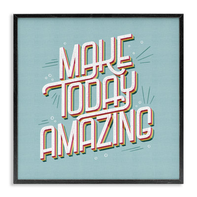 Vintage Make Today Amazing Framed Giclee, design by Sarah Hickman