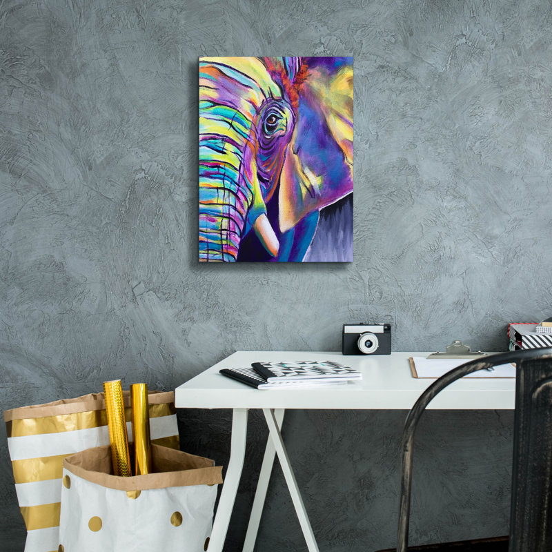 «Elephant - Butterfly Right» par Dawg Painter, H 16 po x l 12 po x P 0,75 po