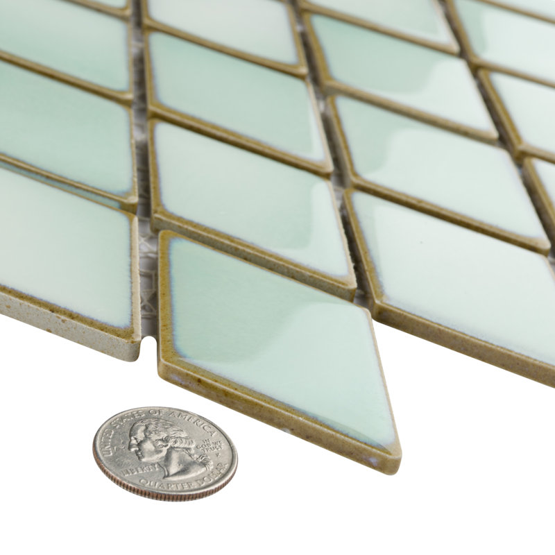 Hudson 2" x 3" Porcelain Grid Mosaic Wall & Floor Tile, Mint